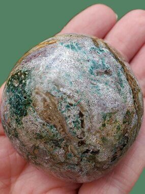 Ocean Jasper Palm Stone (OJ141)